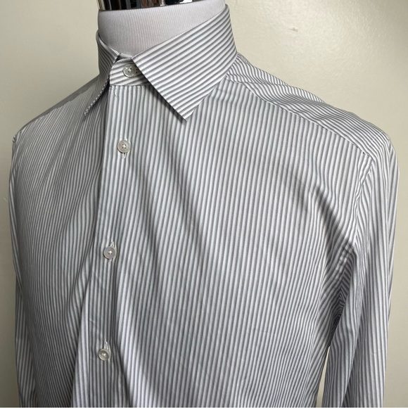 Ermenegildo Zegna Pinstripe Button Down Shirt - Picture 4 of 15